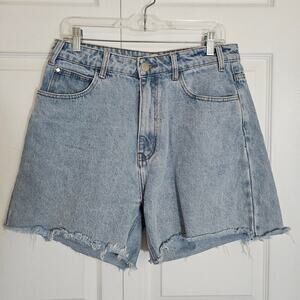 Bamboo Blonde High Waist Denim Cut-Off Jean Shorts 14 Summer‎ Casual Cotton